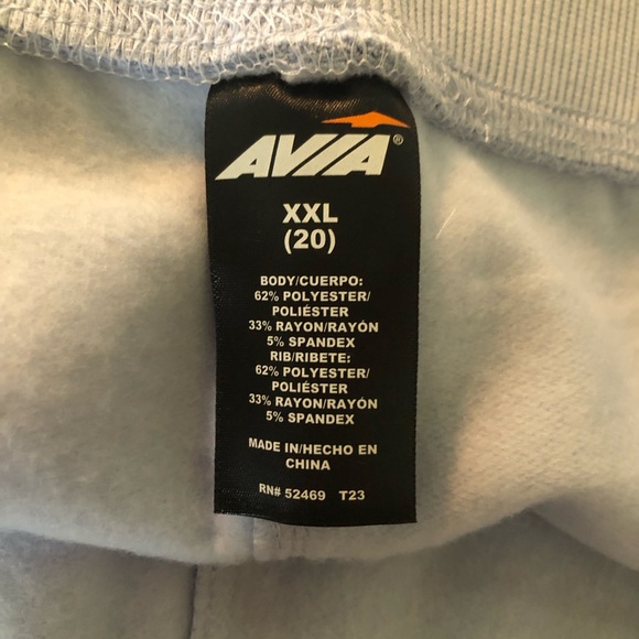 AVIA Pull On Athlesure Pants Size XXL 20 Womens Side Pockets Pale Blue New - Picture 4 of 13